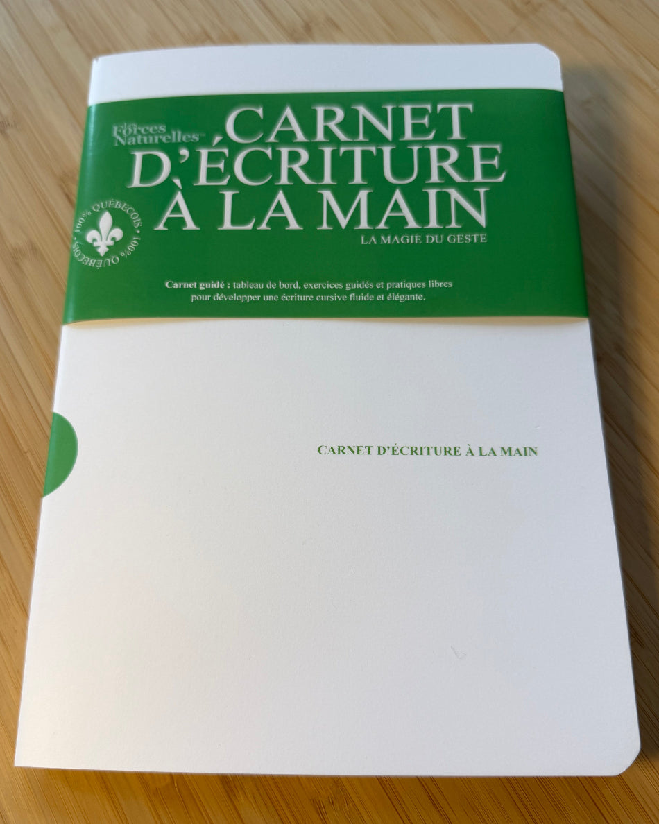 Carnet d’écriture à la main — Force naturelle du céleri, journaling guidé, page couverture