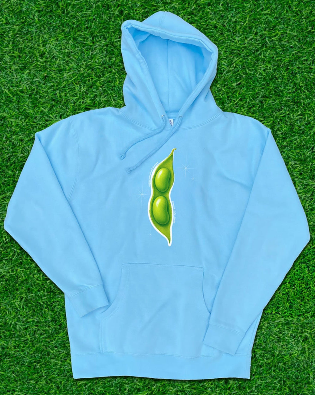 Hoodie de qualité supérieure « Les forces naturelles » — couleur bleu ciel — étampe Edamame