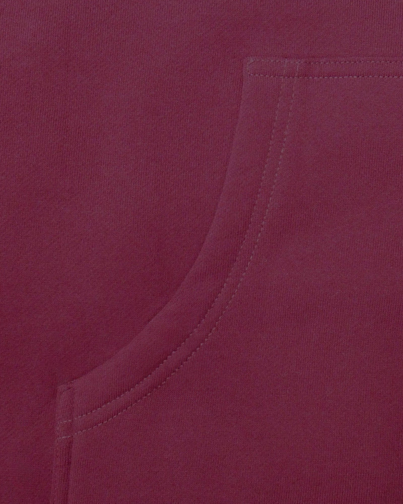 Hoodie de qualité supérieure « Les forces naturelles » — couleur bordeaux — étampe Betterave - détail de la poche avant