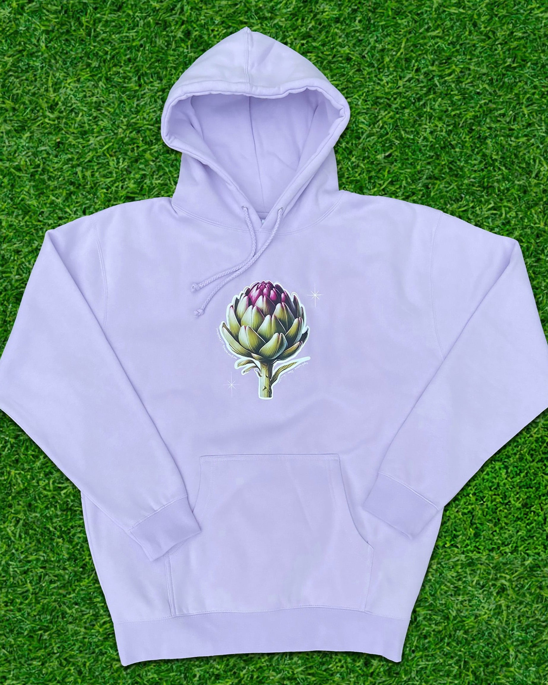 Hoodie de qualité supérieure « Les forces naturelles » — couleur lilas — étampe Artichaut