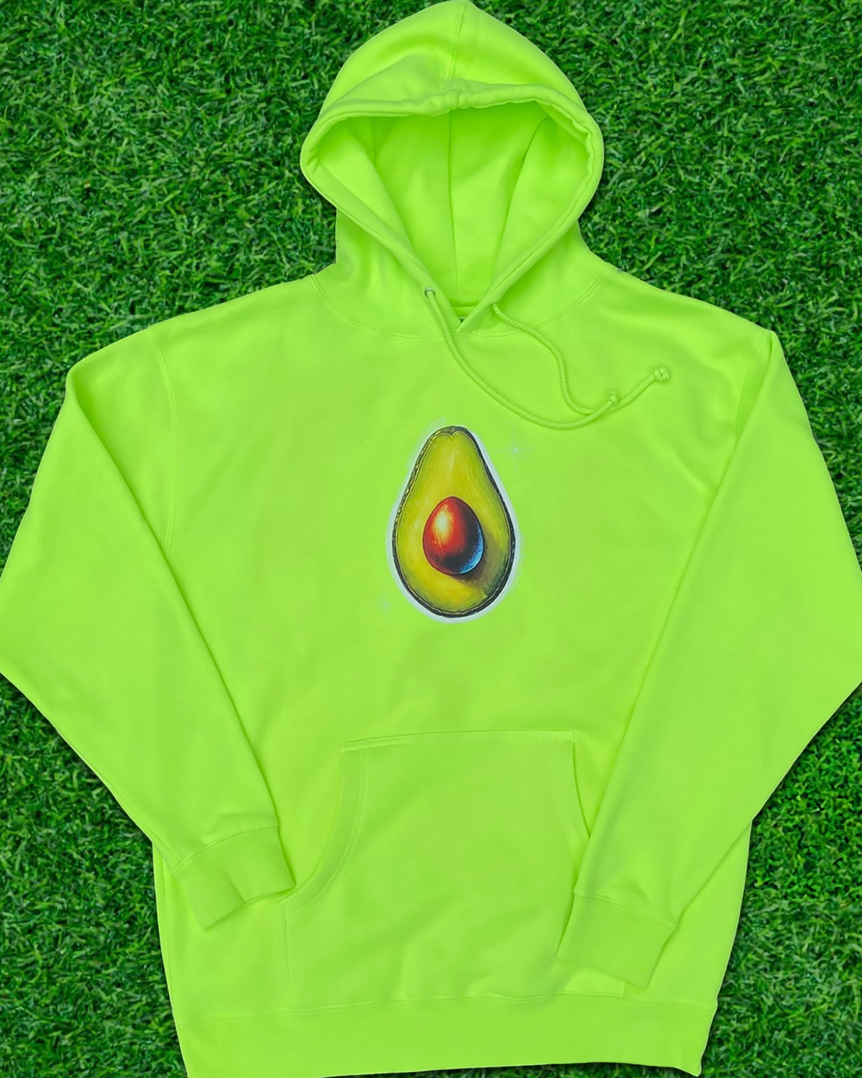 Hoodie de qualité supérieure « Les forces naturelles » — couleur lime — étampe Avocat