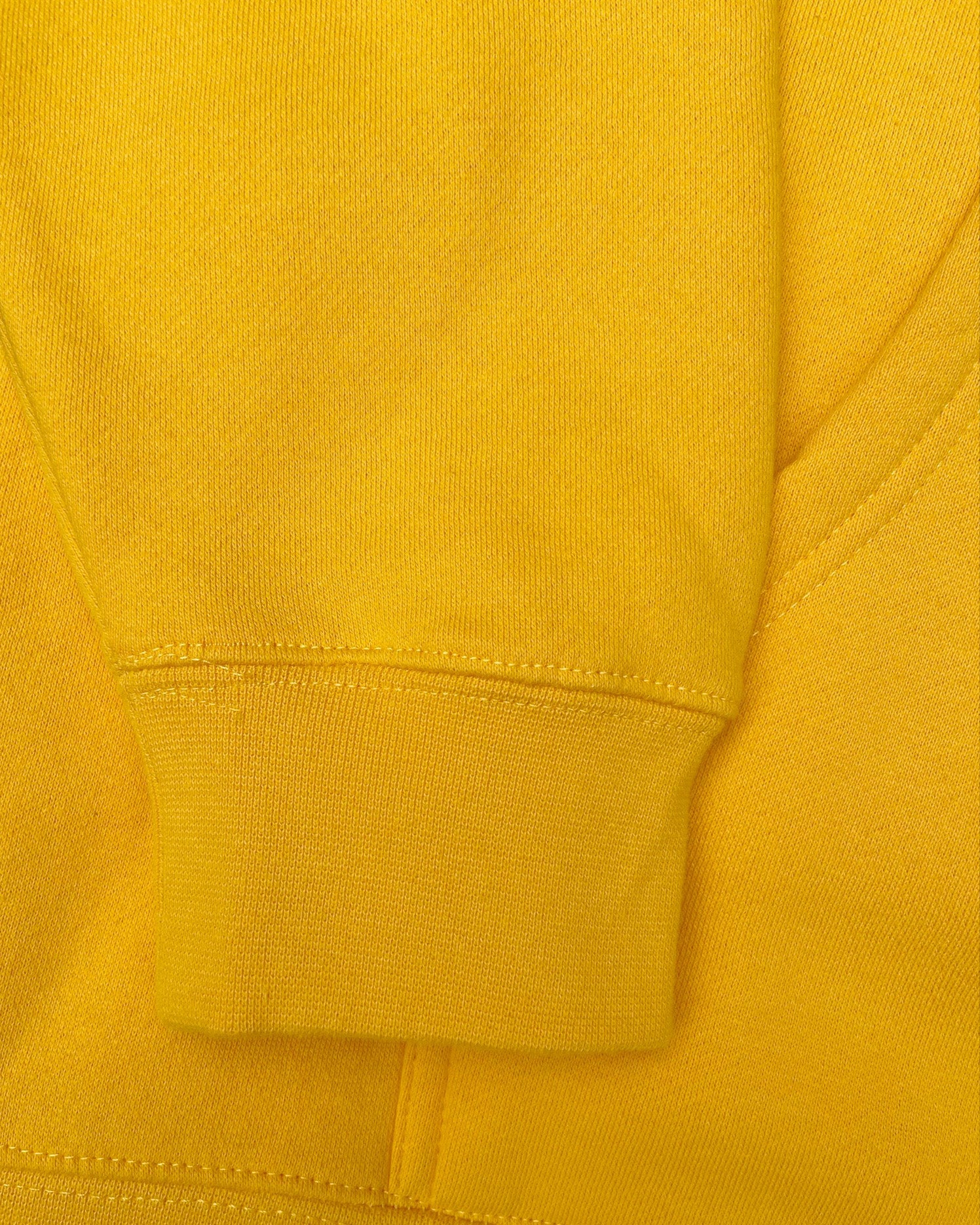 Hoodie de qualité supérieure « Les forces naturelles » — couleur jaune — étampe Maïs — manche