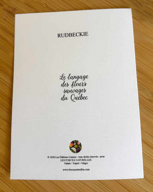 Carte de vœux Rudbeckie - Les Forces Naturelles - verso