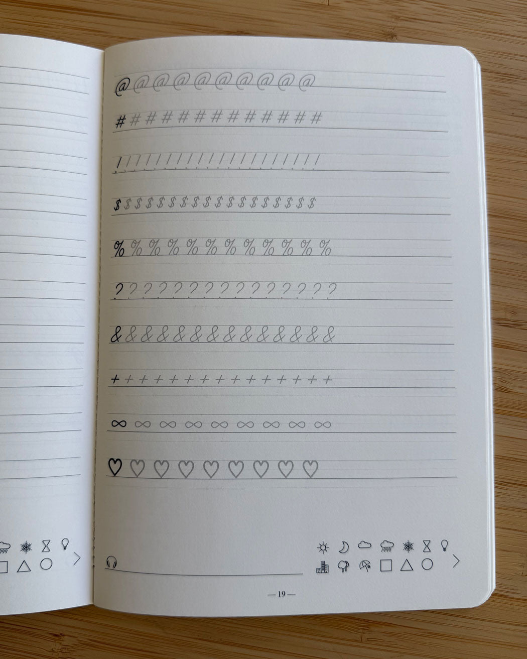 Carnet d’écriture à la main Les Forces Naturelles  - Ponctuation