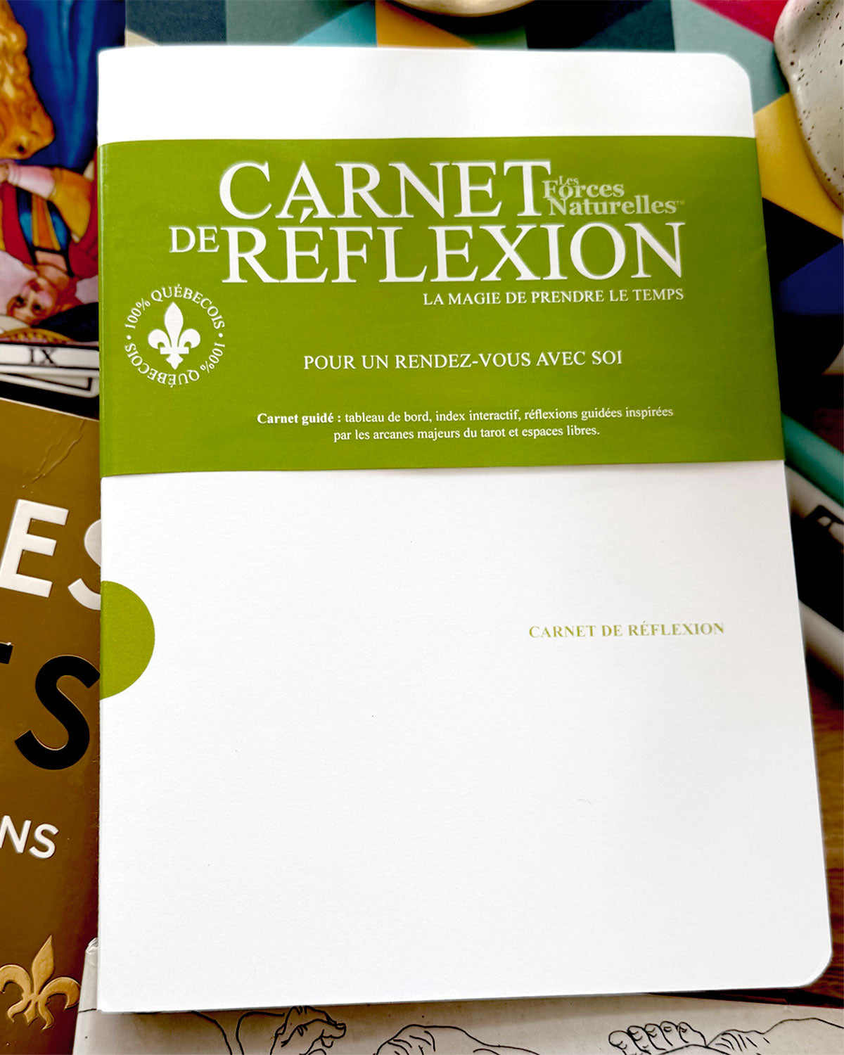 Carnet de réflexion — Force naturelle de l'Avocat, carnet journaling guidé, page couverture