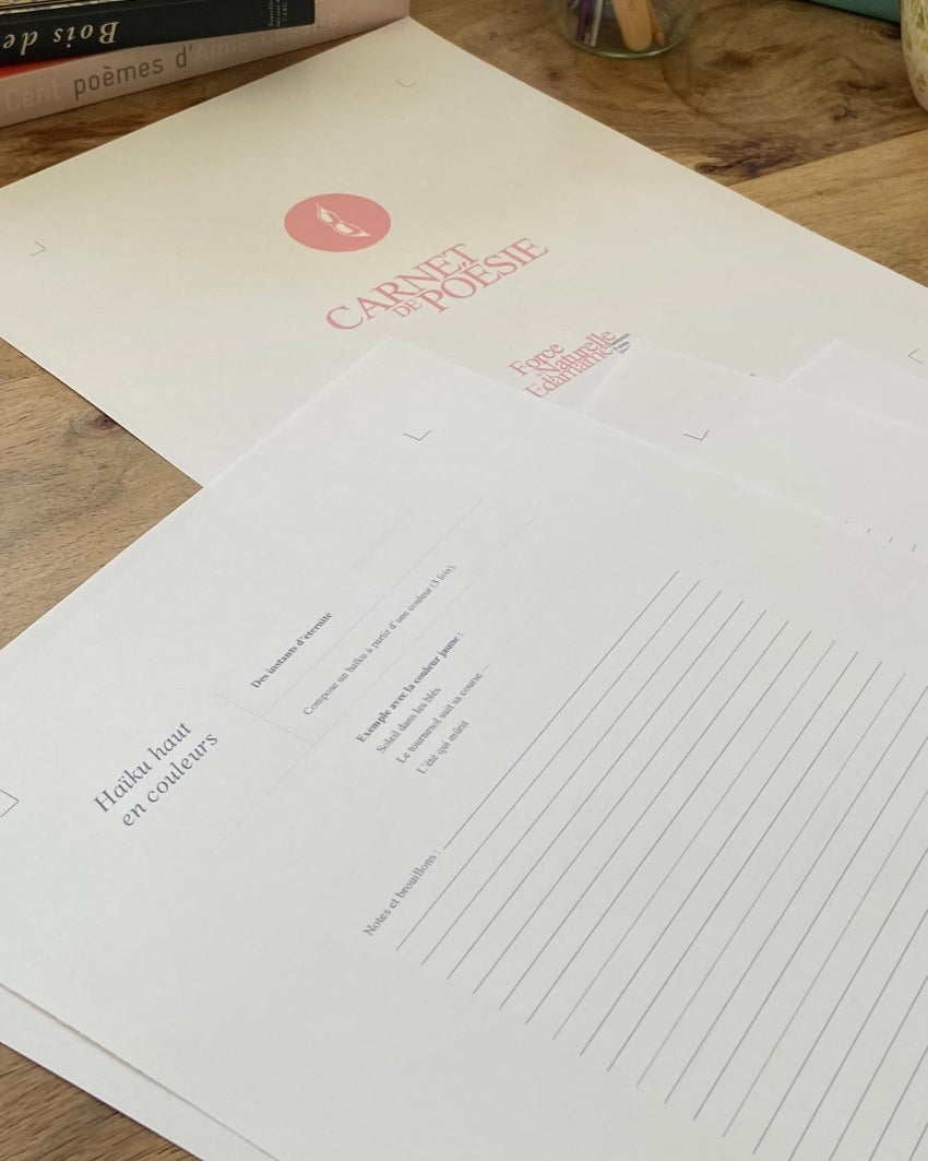 Carnet de poésie — Force naturelle de l’Edamame, version PDF à télécharger, page exercice haïku