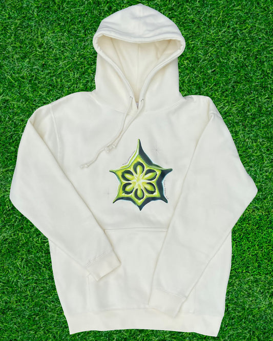 Hoodie de qualité supérieure « Les forces naturelles » —  couleur blanc crème — étampe Okra 