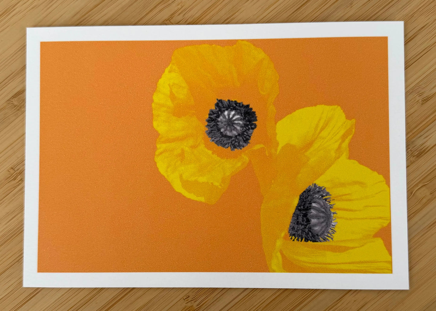 Carte postale Coquelicots jaunes Les Forces Naturelles