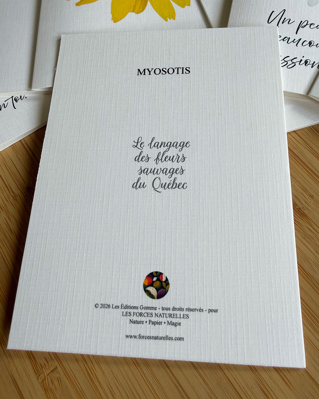 Carte de vœux Myosotis - Les Forces Naturelles