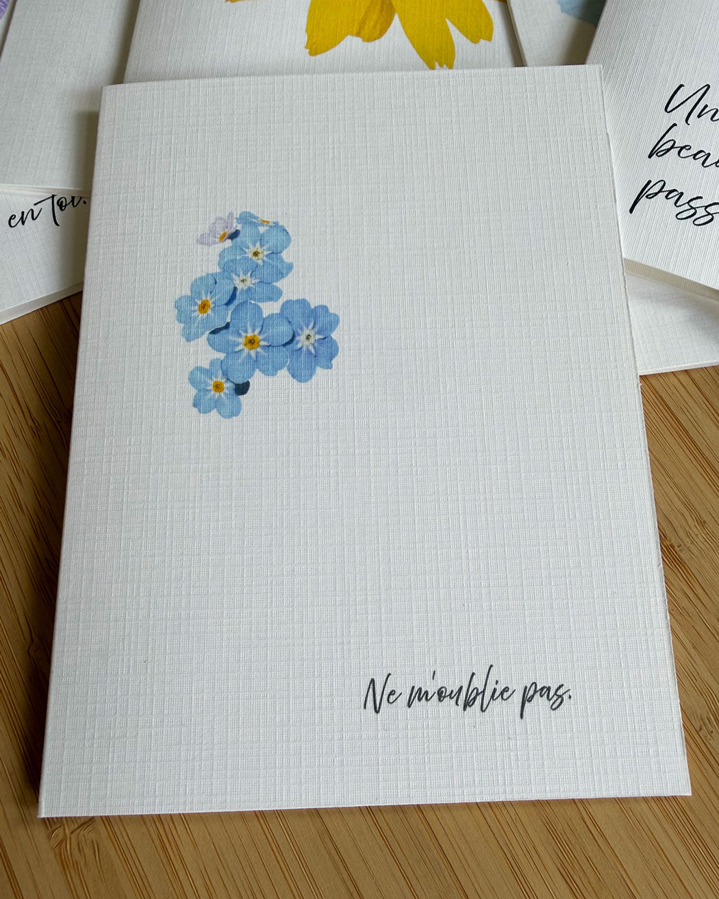 Carte de vœux Myosotis - Les Forces Naturelles