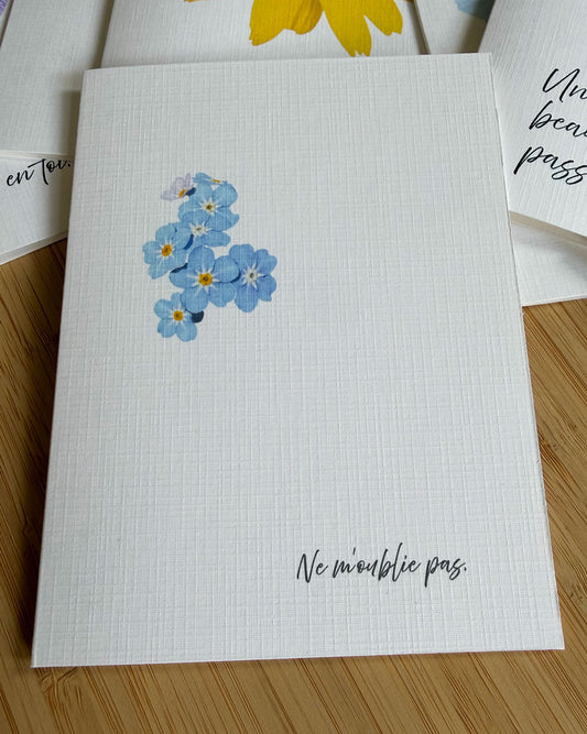 Carte de vœux Myosotis - Les Forces Naturelles